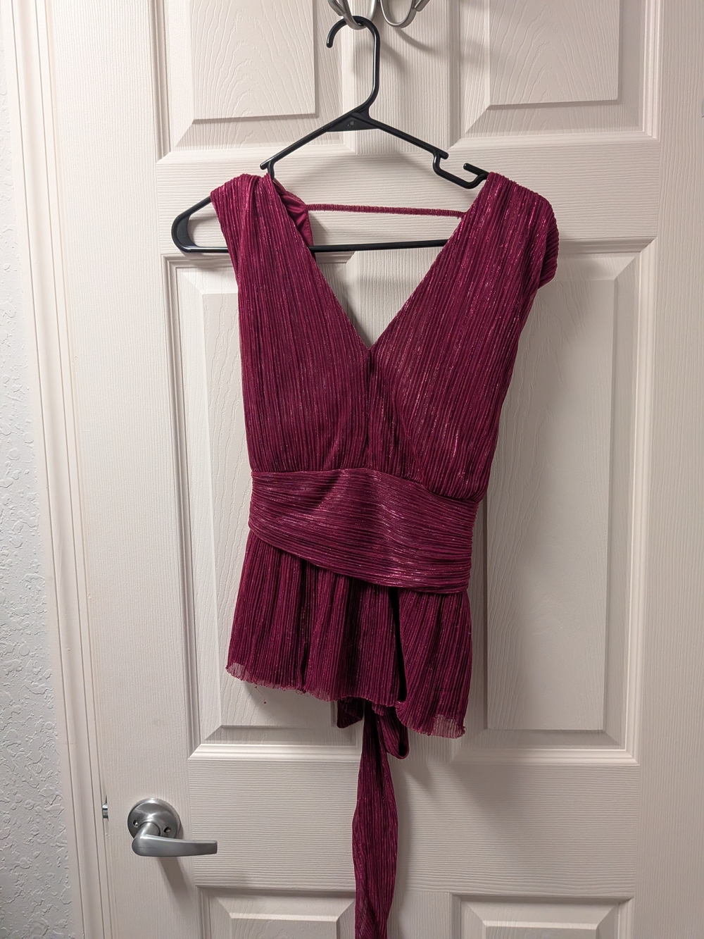 Rachel Zoe Layered Shimmer V-Neck Top